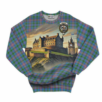Tartan Vibes Clothing Ralston Tartan Family Crest Sweatshirt with Scottish Ancient Castle Style