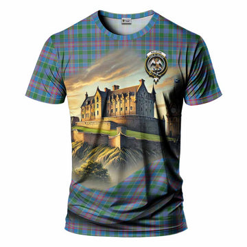 Tartan Vibes Clothing Ralston Tartan Family Crest T-Shirt with Scottish Ancient Castle Stype