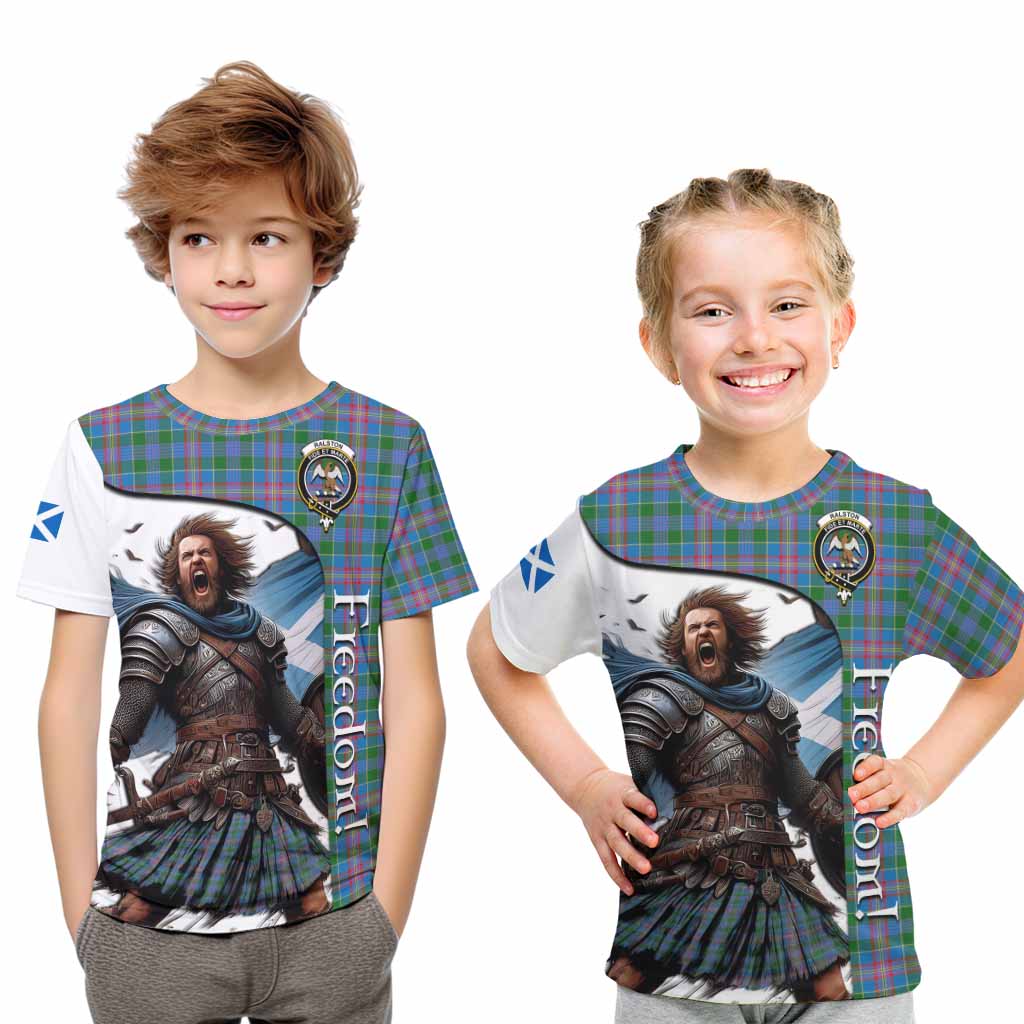 Tartan Vibes Clothing Ralston Crest Tartan Kid T-Shirt Inspired by the Freedom of Scottish Warrior