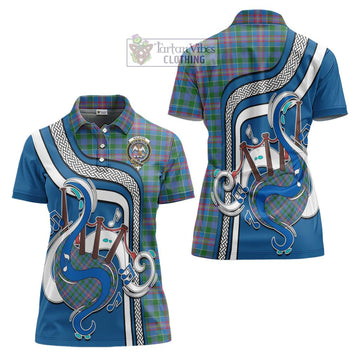 Ralston Tartan Women's Polo Shirt with Epic Bagpipe Style
