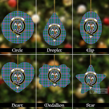 Ralston Tartan Christmas Aluminium Ornament with Family Crest