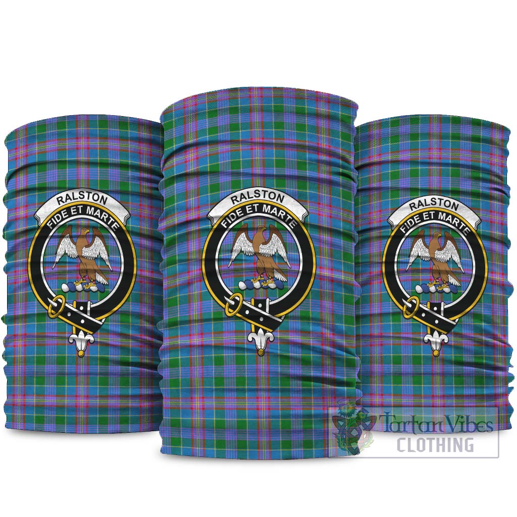 Ralston Tartan Neck Gaiters, Tartan Bandanas, Tartan Head Band with Family Crest