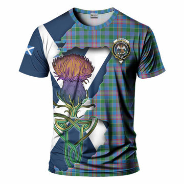 Tartan Vibes Clothing Ralston Tartan Family Crest T-Shirt Scottish Thistle Celtic Inspired