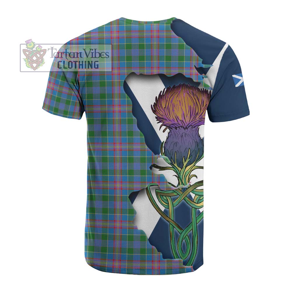 Tartan Vibes Clothing Ralston Tartan Family Crest Cotton T-shirt Scottish Thistle Celtic Inspired