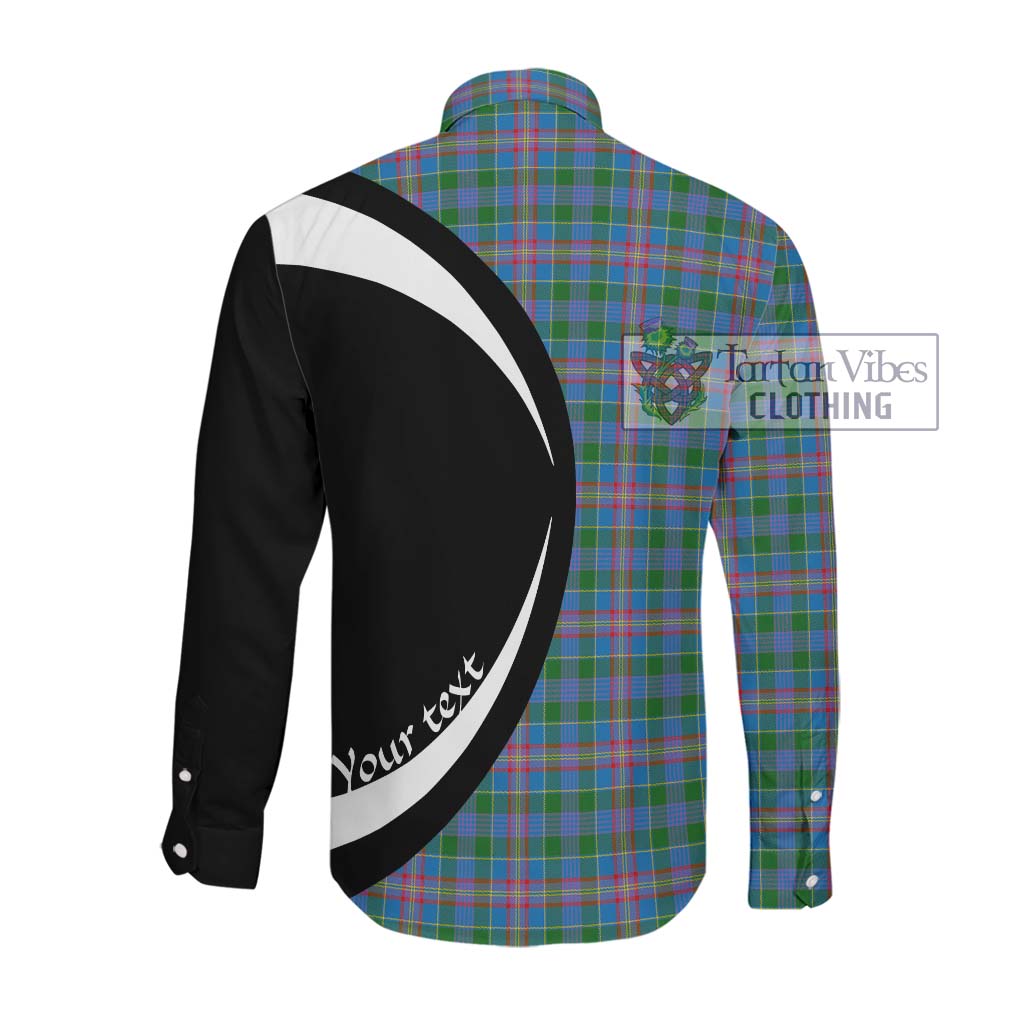 Ralston Tartan Long Sleeve Button Up with Family Crest Circle Style Men's Shirt - Tartan Vibes Clothing