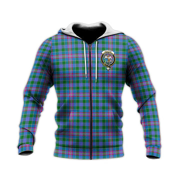 Ralston Tartan Knitted Hoodie with Family Crest