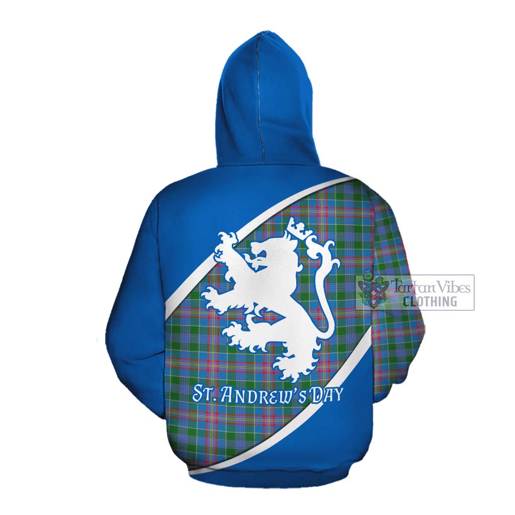 Tartan Vibes Clothing Ralston Family Crest Tartan Cotton Hoodie Celebrate Saint Andrew's Day in Style