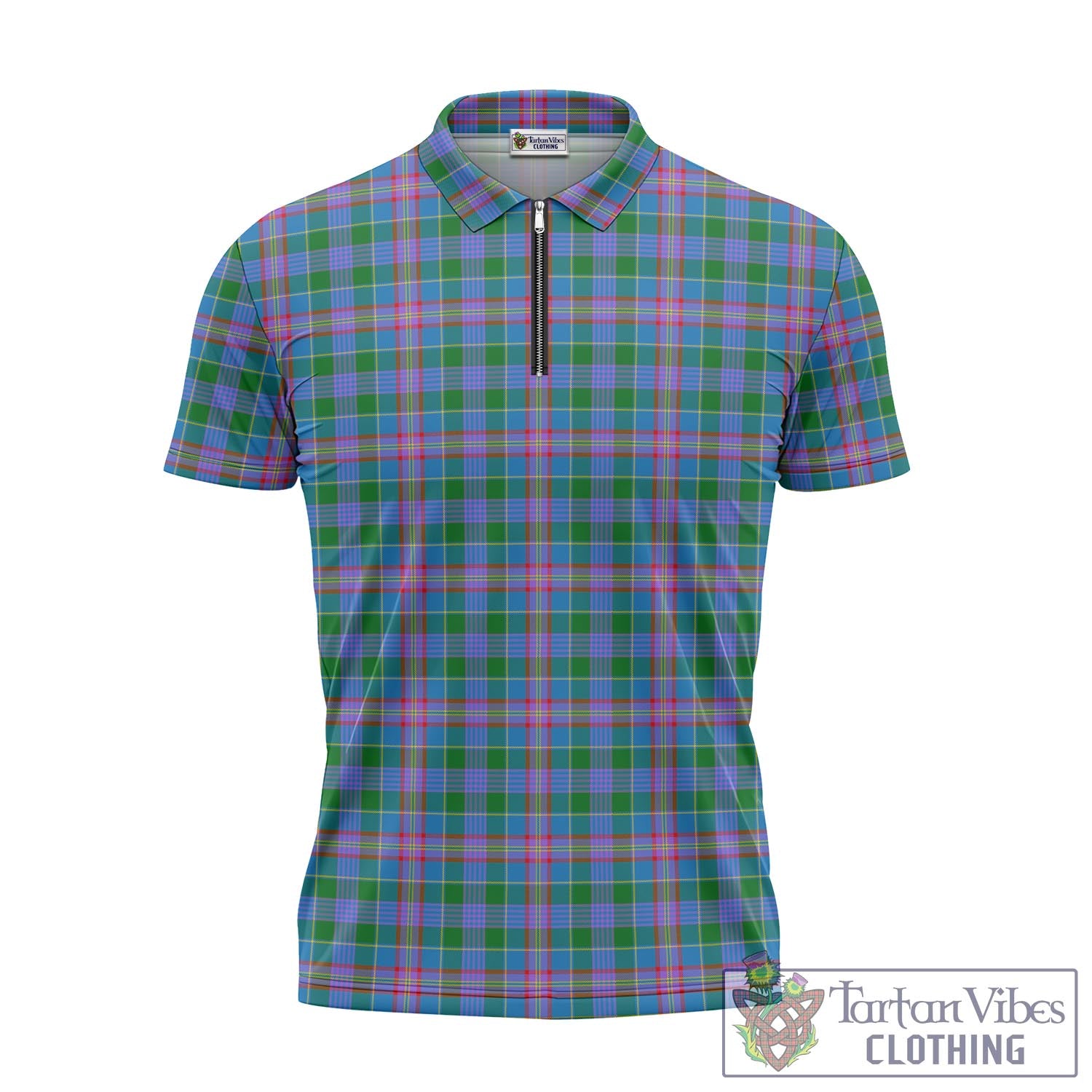Tartan Vibes Clothing Ralston Tartan Zipper Polo Shirt