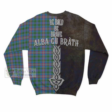 Ralston Tartan Family Crest Sweatshirt Alba Gu Brath Be Brave Lion Ancient Style