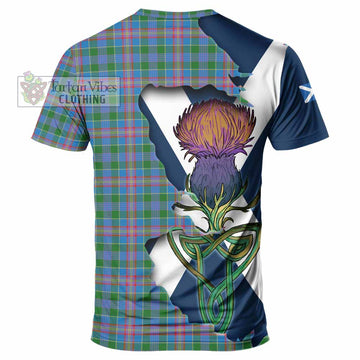 Tartan Vibes Clothing Ralston Tartan Family Crest T-Shirt Scottish Thistle Celtic Inspired