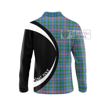 Ralston Tartan Long Sleeve Polo Shirt with Family Crest Circle Style - Tartan Vibes Clothing