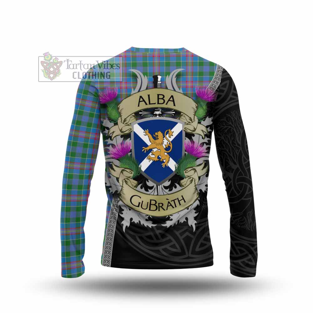 Tartan Vibes Clothing Ralston Tartan Family Crest Long Sleeve T-Shirt Lion Rampant Royal Thistle Shield Celtic Inspired