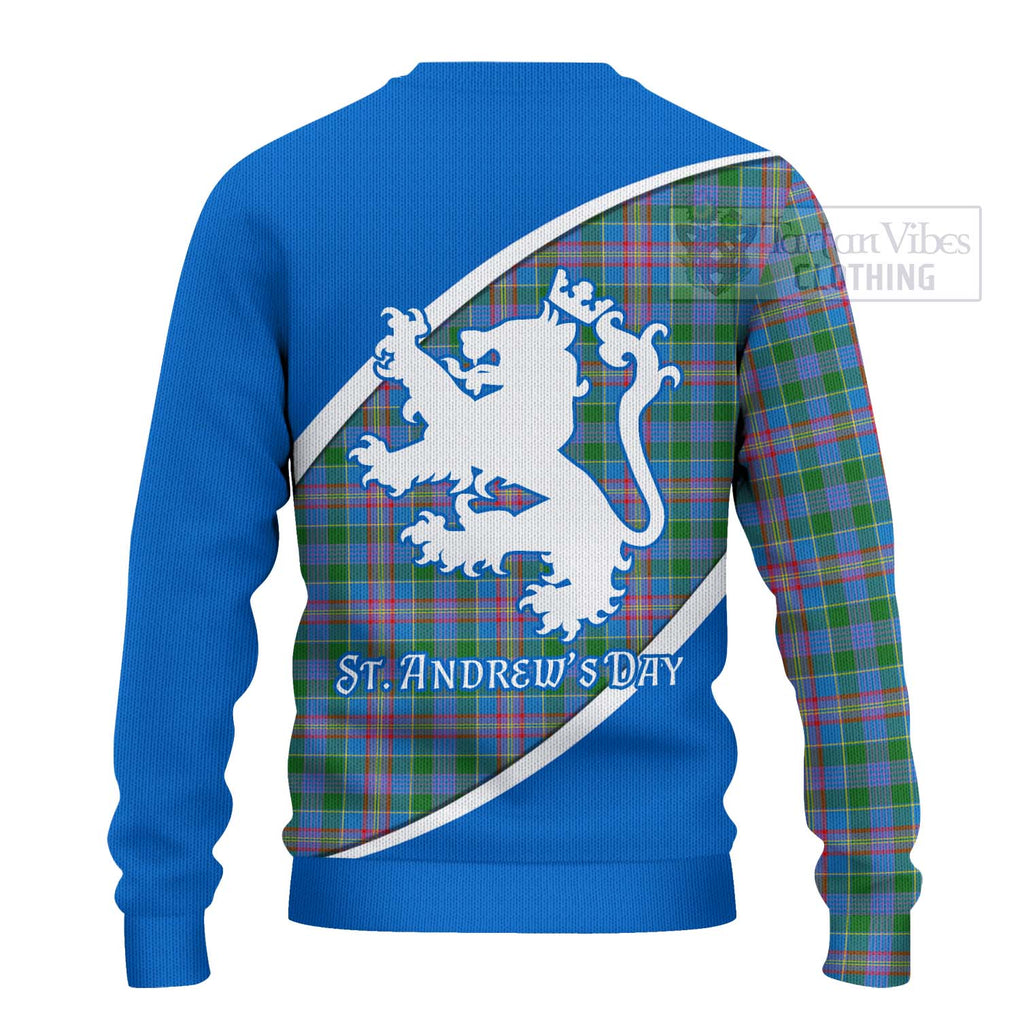 Tartan Vibes Clothing Ralston Family Crest Tartan Knitted Sweater Celebrate Saint Andrew's Day in Style