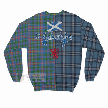 Ralston Tartan Sweatshirt Happy St. Andrew's Day Half Tartan Style