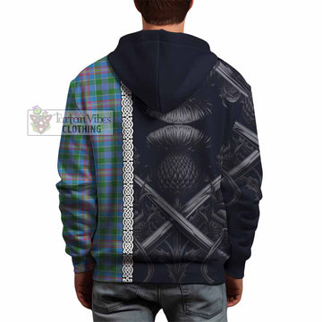 Tartan Vibes Clothing Ralston Tartan Hoodie with Family Crest Cross Sword Thistle Celtic Vibes