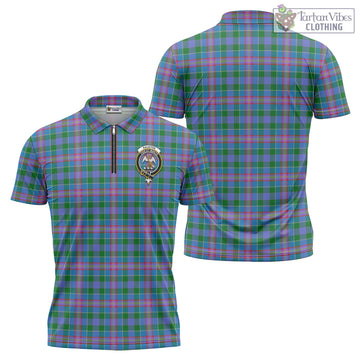 Ralston Tartan Zipper Polo Shirt with Family Crest