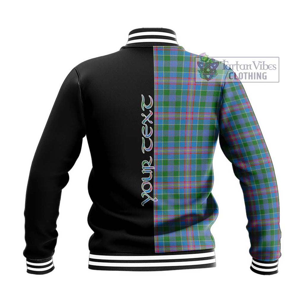Ralston Tartan Baseball Jacket with Family Crest and Half Of Me Style - Tartanvibesclothing Shop