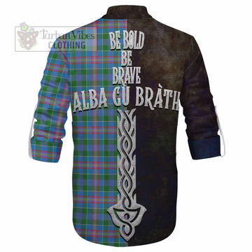 Ralston Tartan Family Crest Ghillie Kilt Shirt Alba Gu Brath Be Brave Lion Ancient Style