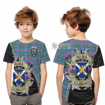 Ralston Tartan Family Crest Kid T-Shirt Lion Rampant Royal Thistle Shield Celtic Inspired