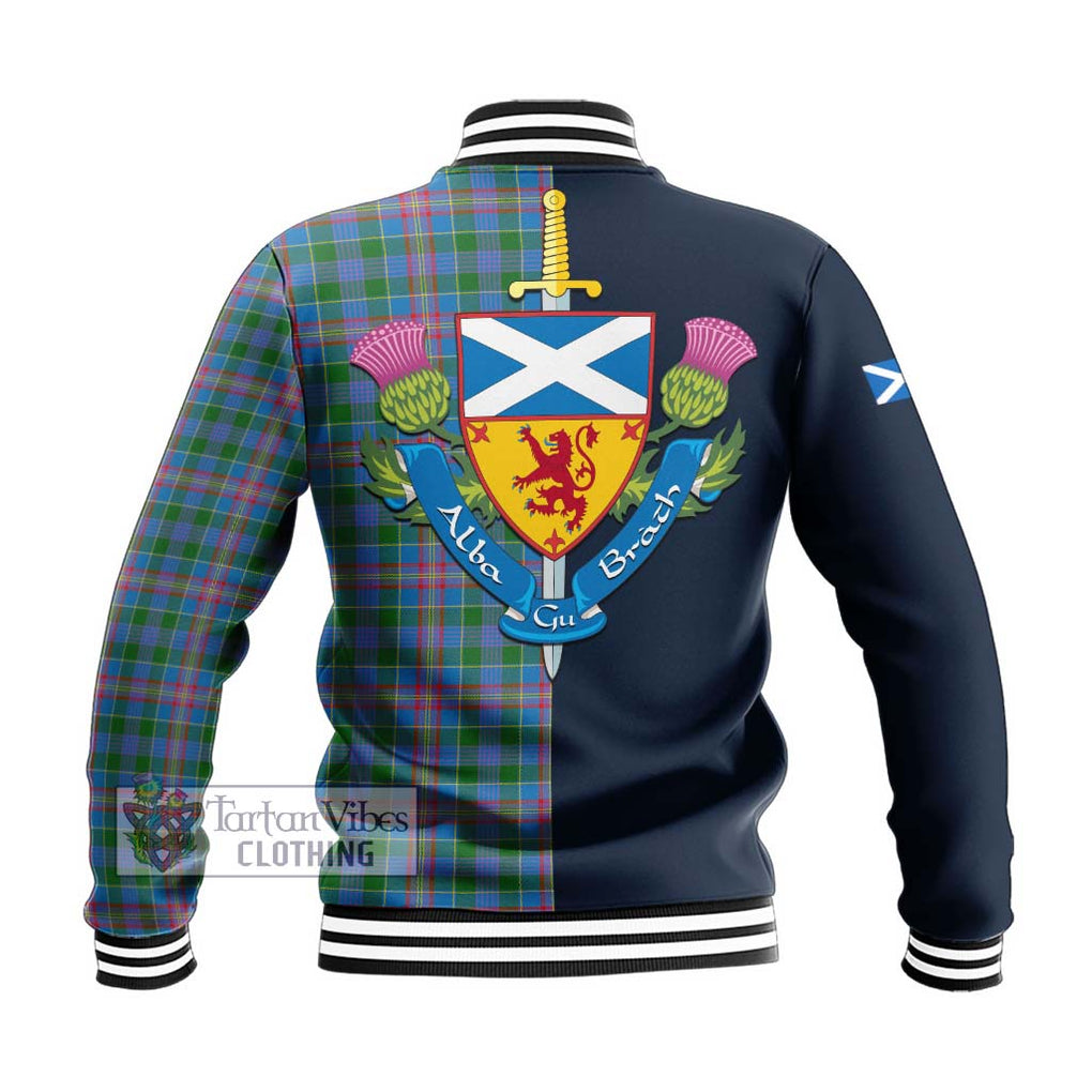 Tartan Vibes Clothing Ralston Tartan Baseball Jacket with Scottish Lion Royal Arm Half Style