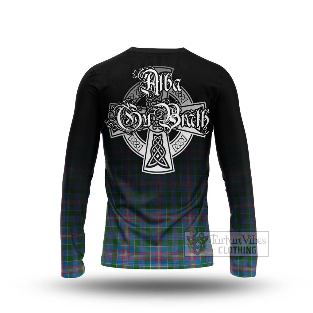 Tartan Vibes Clothing Ralston Tartan Long Sleeve T-Shirt Featuring Alba Gu Brath Family Crest Celtic Inspired