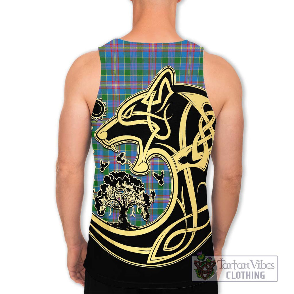 Ralston Tartan Men's Tank Top with Family Crest Celtic Wolf Style - Tartan Vibes Clothing