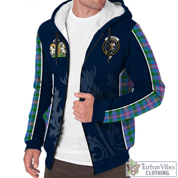 Ralston Tartan Sherpa Hoodie with Family Crest and Scottish Thistle Vibes Sport Style