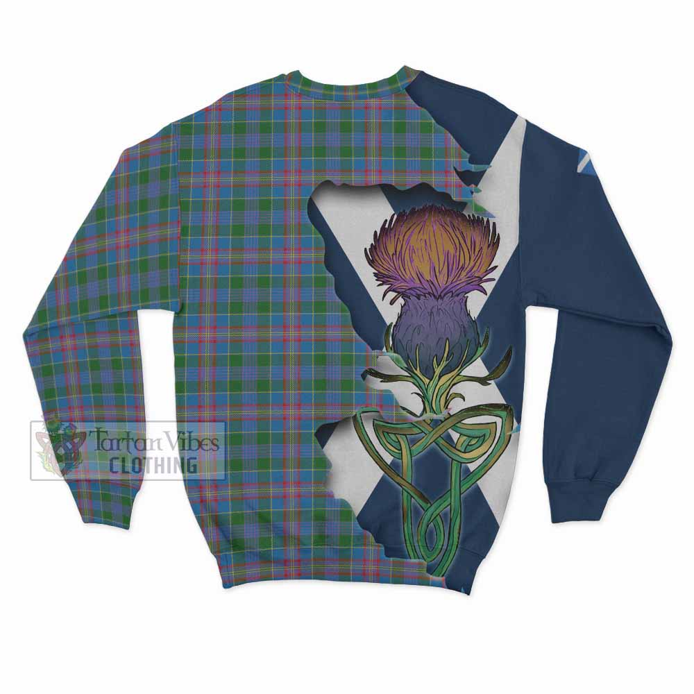 Tartan Vibes Clothing Ralston Tartan Family Crest Sweatshirt Scottish Thistle Celtic Inspired