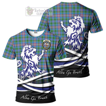 Tartan Vibes Clothing Ralston Tartan Cotton T-shirt with Alba Gu Brath Regal Lion Emblem