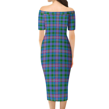 Ralston Tartan Off Shoulder Lady Dress - Tartanvibesclothing