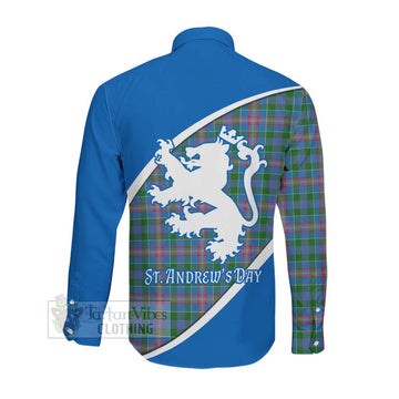 Tartan Vibes Clothing Ralston Family Crest Tartan Long Sleeve Button Shirt Celebrate Saint Andrew's Day in Style