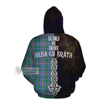 Ralston Tartan Family Crest Cotton Hoodie Alba Gu Brath Be Brave Lion Ancient Style