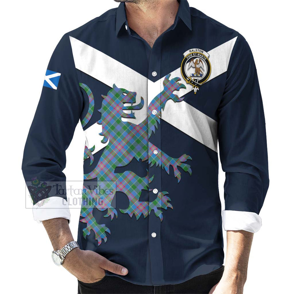 Tartan Vibes Clothing Ralston Tartan Lion Rampant Long Sleeve Button Shirt – Proudly Display Your Heritage with Alba Gu Brath and Clan Name