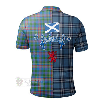 Tartan Vibes Clothing Ralston Tartan Polo Shirt Happy St. Andrew's Day Half Tartan Style