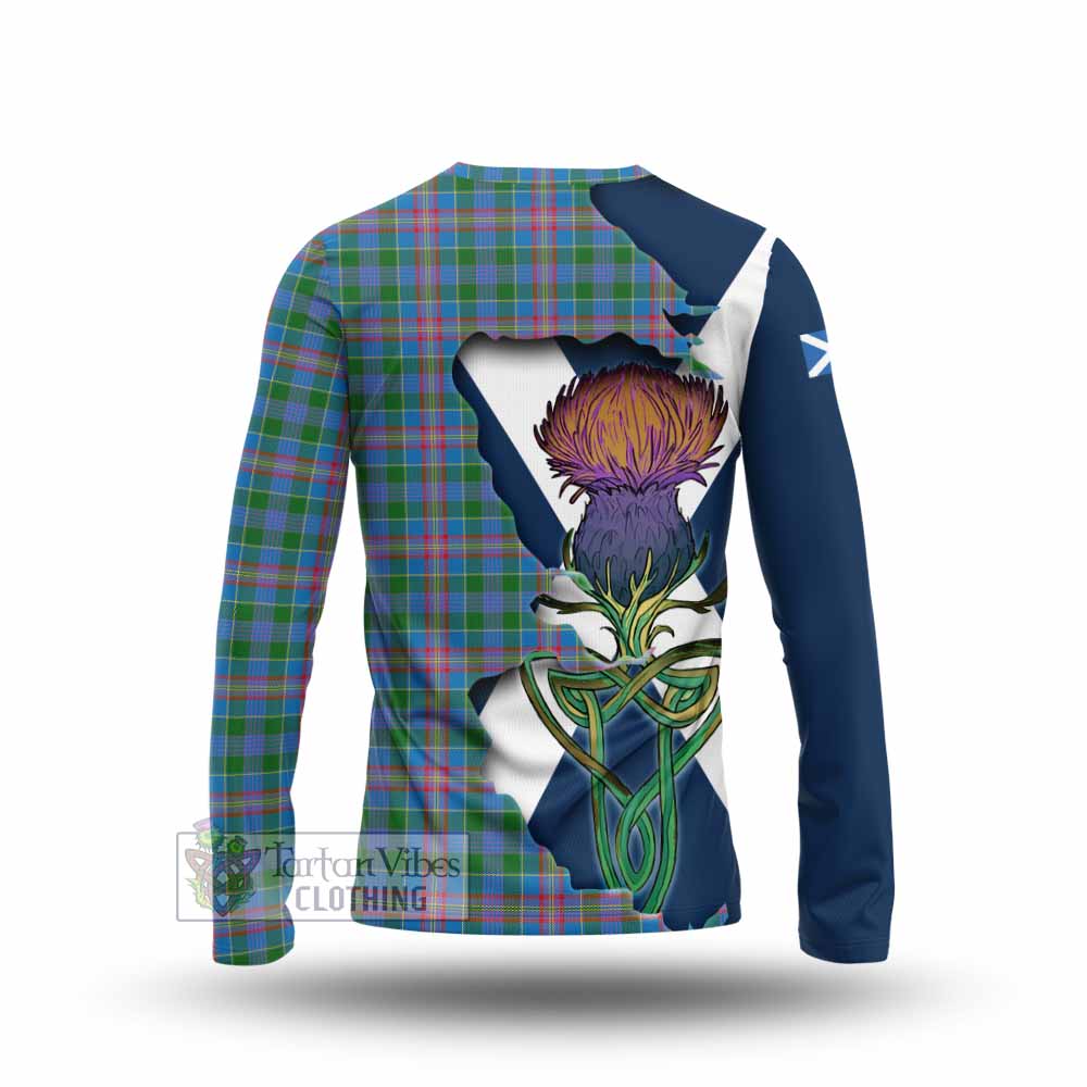 Tartan Vibes Clothing Ralston Tartan Family Crest Long Sleeve T-Shirt Scottish Thistle Celtic Inspired