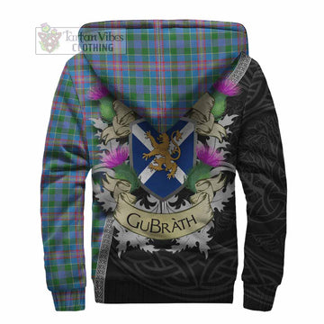 Ralston Tartan Family Crest Sherpa Hoodie Lion Rampant Royal Thistle Shield Celtic Inspired