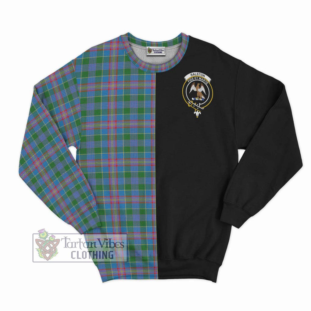 Ralston Tartan Sweatshirt with Family Crest and Half Of Me Style - Tartanvibesclothing Shop