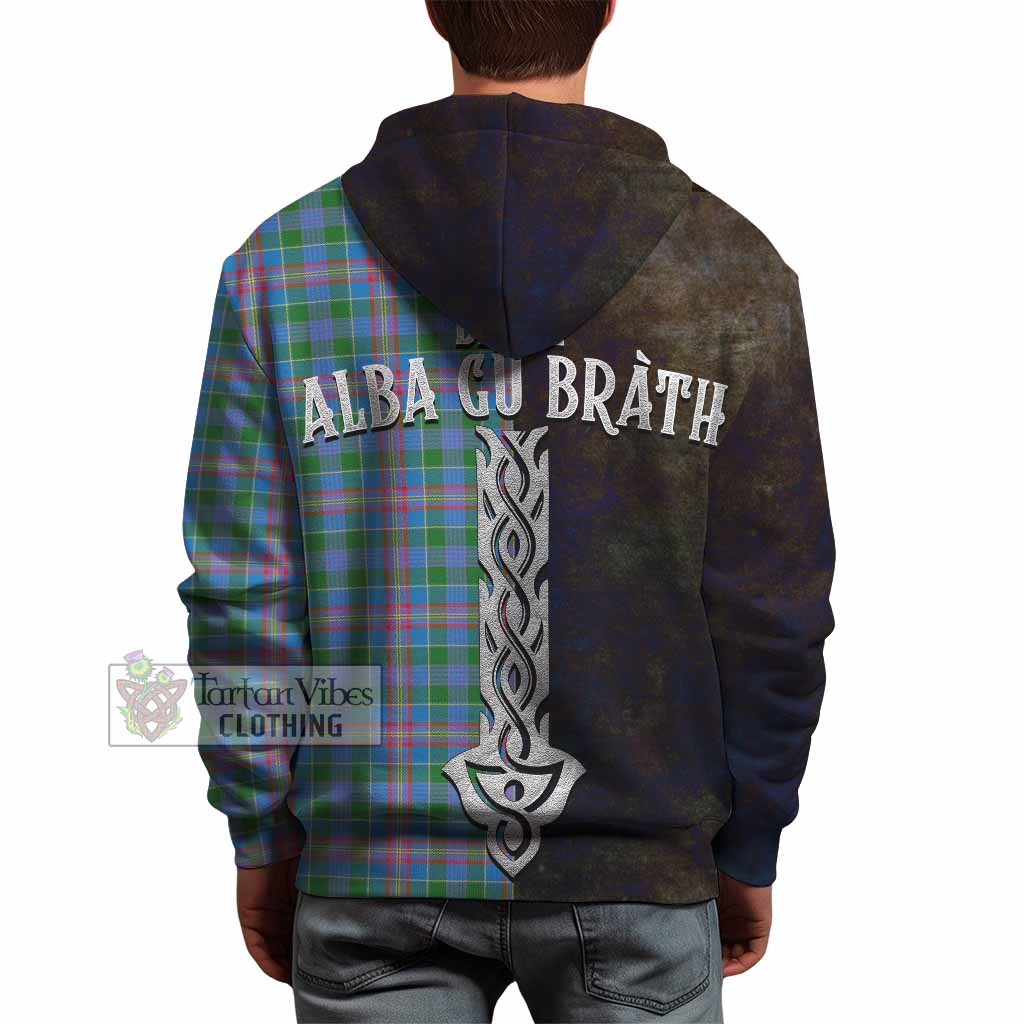 Tartan Vibes Clothing Ralston Tartan Family Crest Hoodie Alba Gu Brath Be Brave Lion Ancient Style