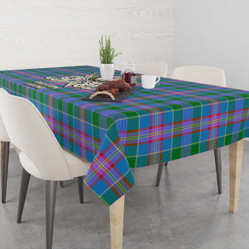 Ralston Tartan Tablecloth with Clan Crest and the Golden Sword of Courageous Legacy