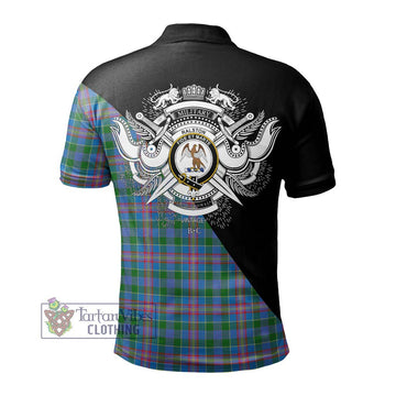 Ralston Tartan Polo Shirt with Family Crest and Military Logo Style - Tartanvibesclothing Shop