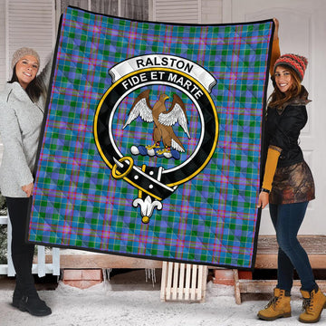 Ralston Tartan Quilt with Family Crest