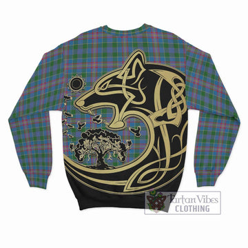 Ralston Tartan Sweatshirt with Family Crest Celtic Wolf Style - Tartan Vibes Clothing