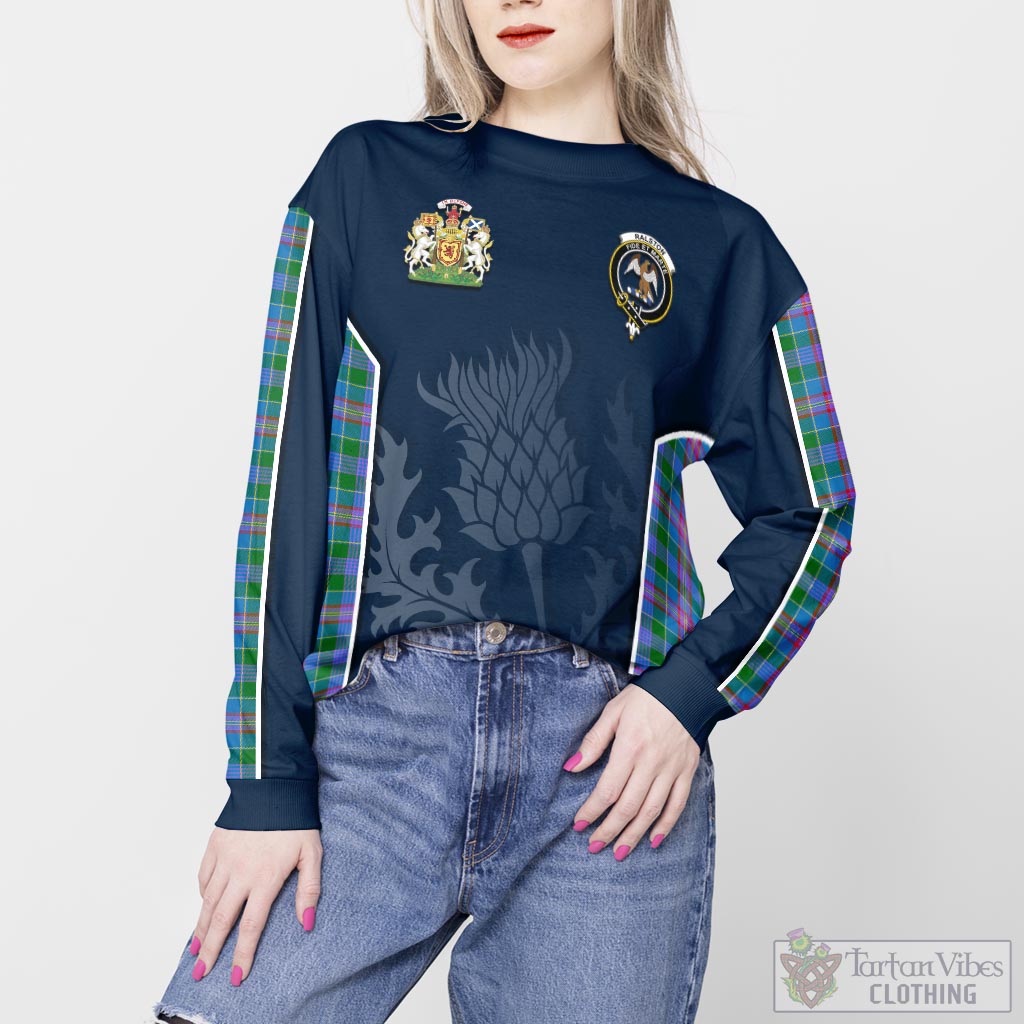 Tartan Vibes Clothing Ralston Tartan Sweatshirt with Family Crest and Scottish Thistle Vibes Sport Style