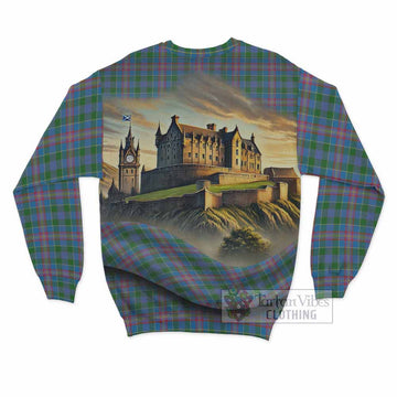 Tartan Vibes Clothing Ralston Tartan Family Crest Sweatshirt with Scottish Ancient Castle Style