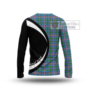 Ralston Tartan Long Sleeve T-Shirt with Family Crest Circle Style - Tartan Vibes Clothing