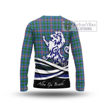 Ralston Tartan Long Sleeve T-Shirt with Alba Gu Brath Regal Lion Emblem - Tartanvibesclothing Shop
