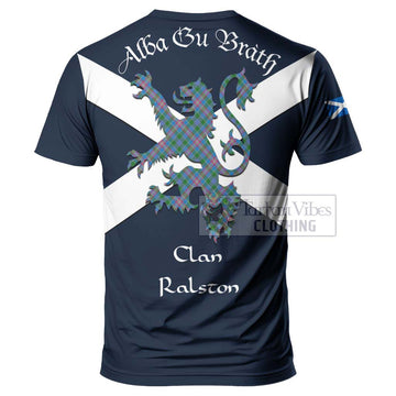 Tartan Vibes Clothing Ralston Tartan Lion Rampant T-Shirt – Proudly Display Your Heritage with Alba Gu Brath and Clan Name