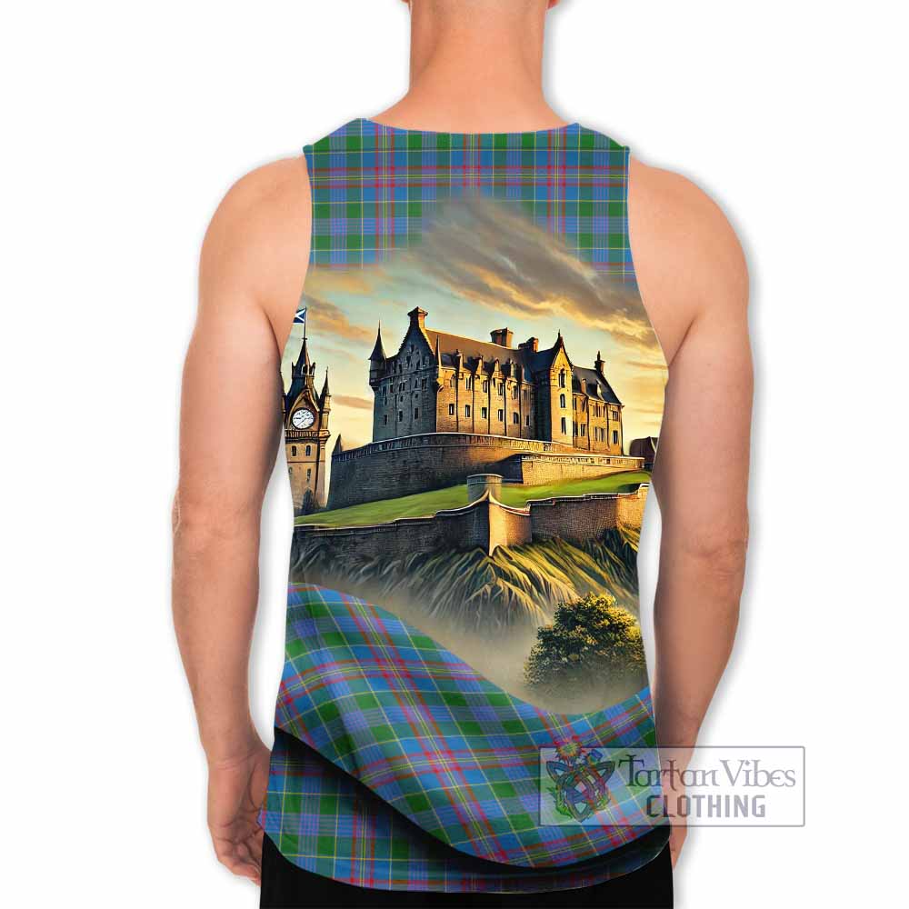 Tartan Vibes Clothing Ralston Tartan Family Crest Men's Tank Top with Scottish Ancient Castle Style