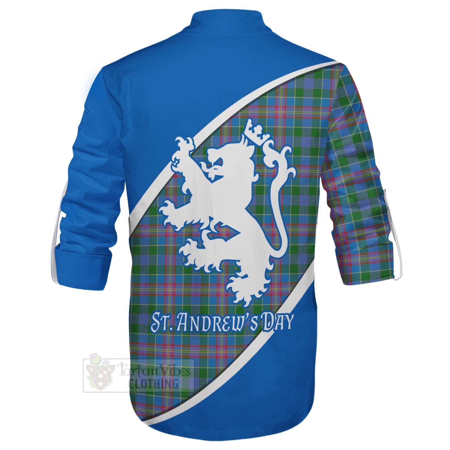 Tartan Vibes Clothing Ralston Family Crest Tartan Ghillie Kilt Shirt Celebrate Saint Andrew's Day in Style