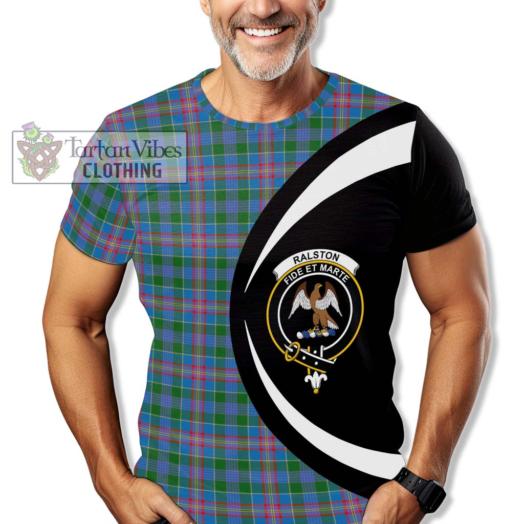 Tartan Vibes Clothing Ralston Tartan T-Shirt with Family Crest Circle Style